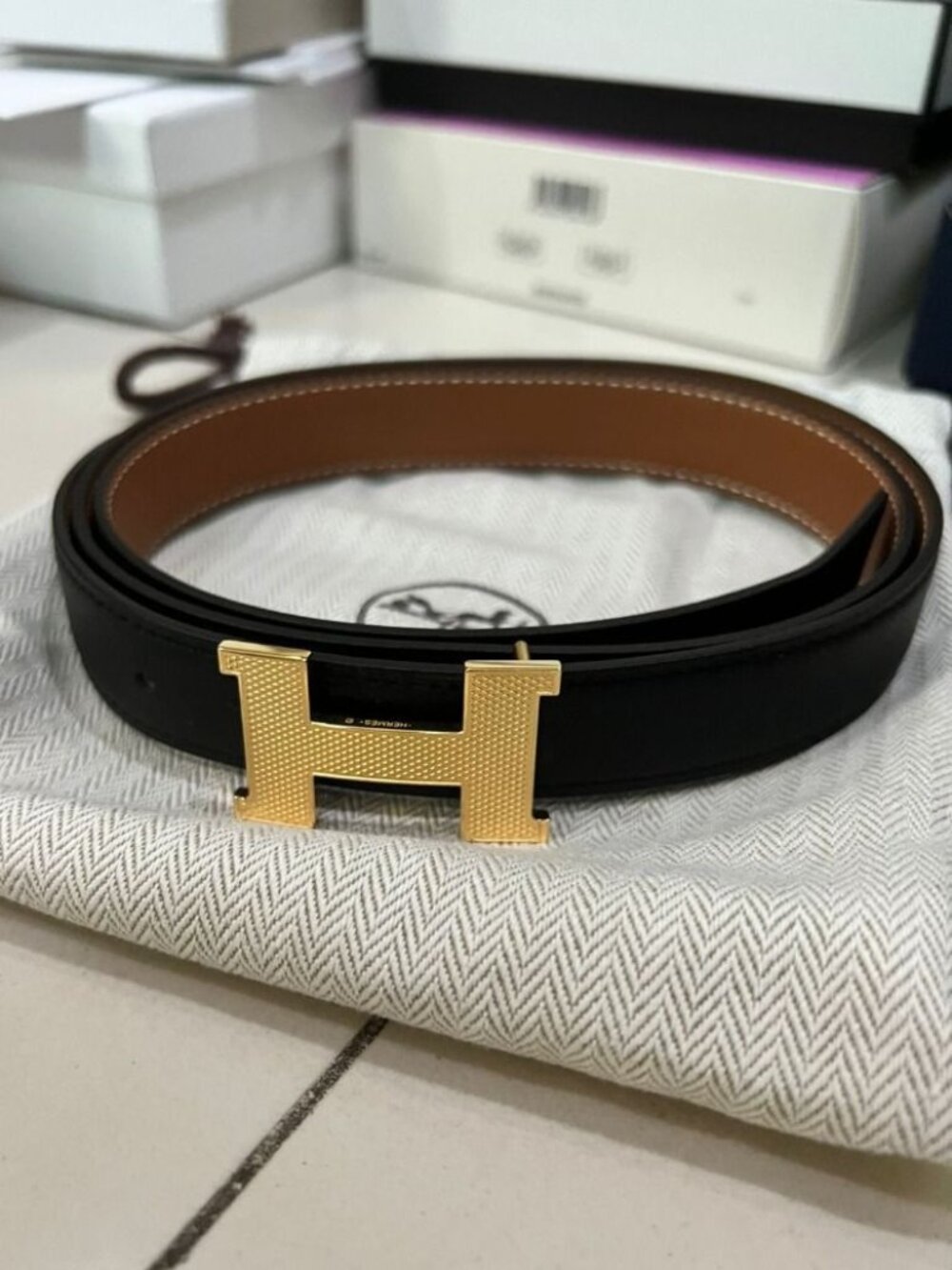 Hermes Reversible Belt